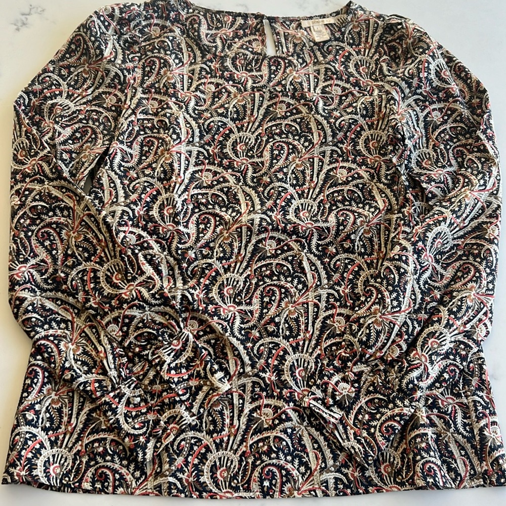 J. Crew Paisley Blouse